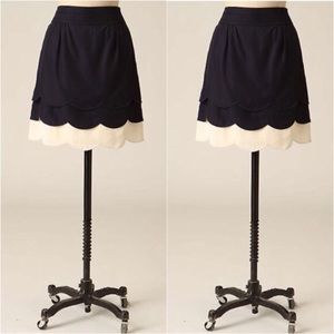 Anthropologie Floreat Scalloped skirt